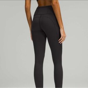 NWT Lululemon Fast and Free High-Rise Tight 28" *Brushed Nulux Black size 4